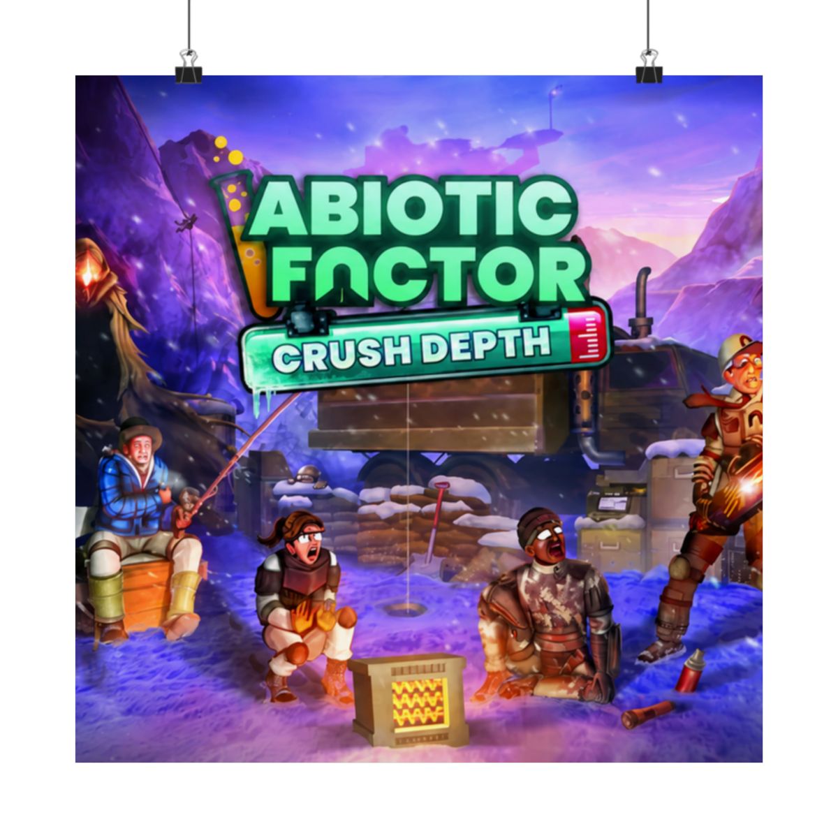 Crush Depth Key Art - White Border Poster | Abiotic Factor - alternate angle 2, merchandise
