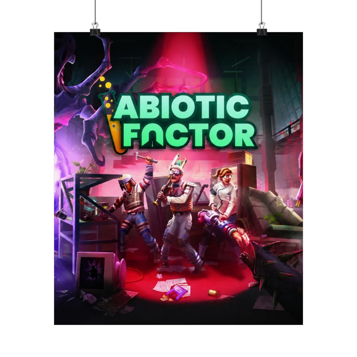 Early Access Key Art - Black Border Poster | Abiotic Factor - alternate angle 3, merchandise