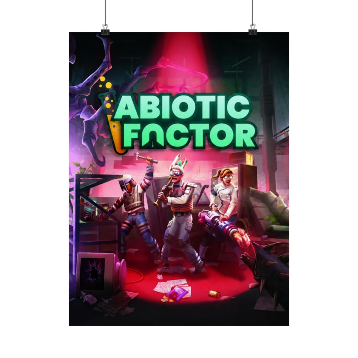 Early Access Key Art - Black Border Poster | Abiotic Factor - alternate angle 5, merchandise